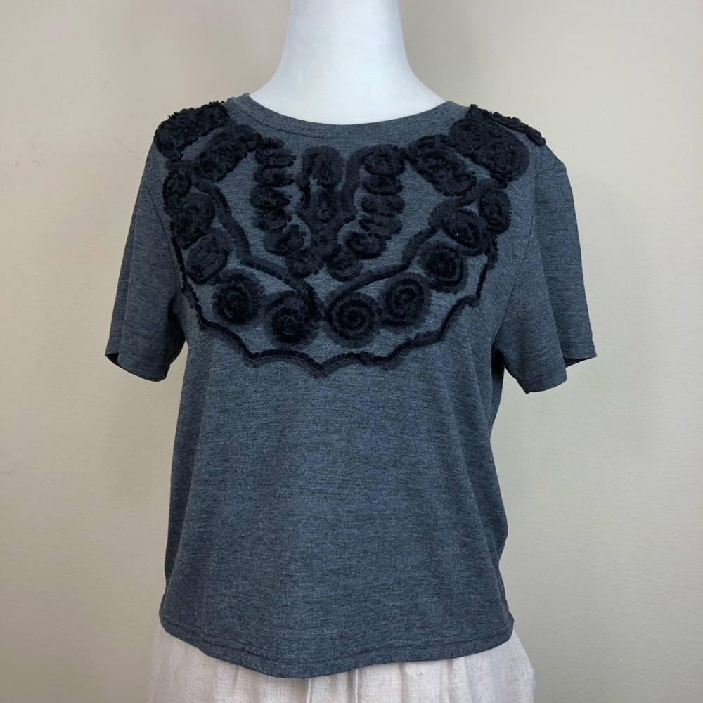 Topshop Charcoal Grey Crop Top 2